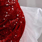 Gorgeous Sheath Off The Shoulder Sequin Red Evening Dress Prom Dresses Birthday Outfits C3589