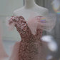 Gorgeous Sheath Off The Shoulder Pink Sequin Long Evening Dress Prom Dresses Birthday Outfits C3594