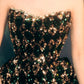 Superbe robe de bal en paillettes noires à col en cœur, longue robe de soirée, robes de bal, tenues d'anniversaire, C3595