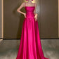Gorgeous A line Spaghetti Straps Hot Pink Long Evening Dress Prom Dresses Birthday Outfits C3607