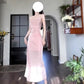 Robe de soirée sexy à bretelles spaghetti et paillettes roses, tenue de bal, tenue d'anniversaire, C3639