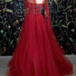 Gorgeous Red Long Evening Dress Prom Dresses Birthday Outfits C3676