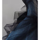 Robe de bal vintage sans bretelles bleue longue robe de bal rétro des années 1950 C3736
