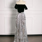Sexy A Line Off The Shoulder Sequin Prom Dresses Party Evening Dress With Ruffles C3751