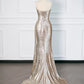 Pretty Mermaid Sweetheart Sequin Long Prom Dresses Party Evening Dress C3764