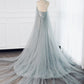Pretty Mermaid High Neckline Sequin Long Prom Dresses Party Gown Evening Dress C3774