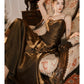 Pretty Mermaid Spaghetti Straps Brown Long Prom Dresses Party Evening Dress C3783