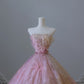 Pretty Ball Gown Sweetheart Floral Tulle Long Prom Dresses Party Gown Evening Dress C3799