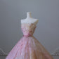 Pretty Ball Gown Sweetheart Floral Tulle Long Prom Dresses Party Gown Evening Dress C3799