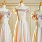 Robe de demoiselle d'honneur longue en satin et tulle coupe A Max And Match C3822