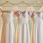 Robe de demoiselle d'honneur longue en satin et tulle coupe A Max And Match C3822