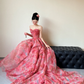 Summer Unique  A Line Strapless Chiffon Long Prom Dresses C3826