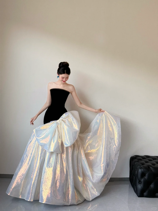 Gorgeous Mermaid Strapless Satin Long Prom Dresses C3827