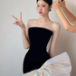 Gorgeous Mermaid Strapless Satin Long Prom Dresses C3827