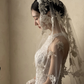Vintage Ball Gown Halter White Tulle Lace With Veil Gloves Long Wedding Dresses C3841