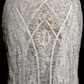 Robe de mariée longue en tulle et dentelle, style sirène, épaules dénudées, unique, C3845