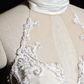 Robe de mariée longue plissée en satin et dentelle, style sirène, vintage, dos nu, C3846