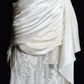 Robe de mariée longue plissée en satin et dentelle, style sirène, vintage, dos nu, C3846