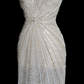 Robe de mariée sirène longue bustier en tulle et perles, effet rêveur, C3848