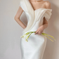 Robe de mariée longue en satin avec voile et épaules dénudées, style sirène, simple, été, C3861