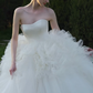 Robe de mariée longue en satin et tulle, simple et élégante, sans bretelles, C3879