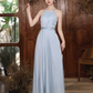 Robe de demoiselle d'honneur longue en satin, élégante et simple, coupe trapèze, dos nu, C3883
