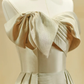 Elegant Simple A Line Satin Long Bridesmaid Dress C3889