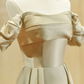 Elegant Simple A Line Satin Long Bridesmaid Dress C3889