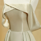 Elegant Simple A Line Satin Long Bridesmaid Dress C3889