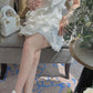 Spaghetti Straps Sleeveless Ruffles Tulle Sheath Mini Homecoming Dress C388