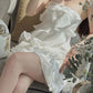 Spaghetti Straps Sleeveless Ruffles Tulle Sheath Mini Homecoming Dress C388