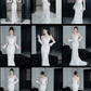 Vintage Mermaid White Lace Long Sleeves Long Wedding Dresses C3893