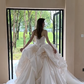 Vintage Ball Gown Strapless Satin Long Wedding Dresses C3894