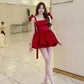 Elegant Strapless Bow Embellished Puffy Party Dress Homecoming Dresses C390