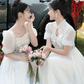 Elegant A Line Chiffon Long Bridesmaid Dress C3935