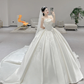 Robe de mariée longue en satin plissé, bustier, élégante, avec appliques et voile, C3978