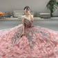 Gorgeous A Line Spaghetti Straps Satin Sequin Long Prom Dresses C3980