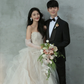 Vintage Ball Gown Strapless Tulle Lace With Gloves Long Wedding Dresses C4003