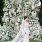 Vintage Mermaid Off The Shoulder White Tulle Lace Long Sleeves With Veil Long Wedding Dresses C4006