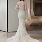 Timeless Mermaid Tulle Lace Long Wedding Dresses C4013