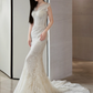 Timeless Mermaid Tulle Lace Long Wedding Dresses C4013
