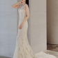 Timeless Mermaid Tulle Lace Long Wedding Dresses C4013