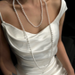 Robe de mariée longue en satin, élégante, épaules dénudées, style sirène, C4024
