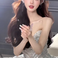 Glitter Ball Gown Strapless Tulle Sequin Long Wedding Dresses C4062