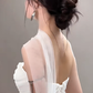 Simple Elegant Mermaid Strapless Chiffon Long Wedding Dresses C4065