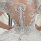 Robe de mariée longue à manches courtes et tulle à sequins, style bal de promo, style Timeles, C4085