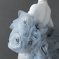 Robe de mariée longue luxueuse en tulle, col en V, sirène, perlée et cape C4106