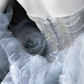 Robe de mariée longue luxueuse en tulle, col en V, sirène, perlée et cape C4106