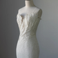 Robe de mariée longue en tulle et perles, style sirène chic, sans manches, C4110