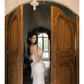 Gorgeous Mermaid Strapless Satin Tulle Lace Tassel With Gloves Long Wedding Dresses C4128